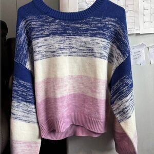 Wrangler retro women’s  Blue and Pink Striped Sweater